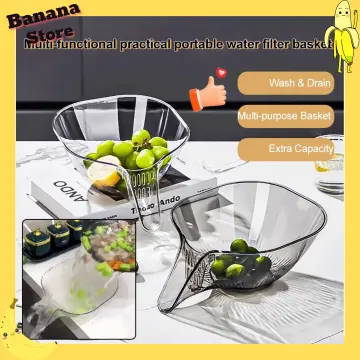 1pc Stainless Steel Colander, Kitchen Metal Food Strainer For Washing  Vegetables, Fruit And Rice And For Draining Cooked Pasta Pot Drainer