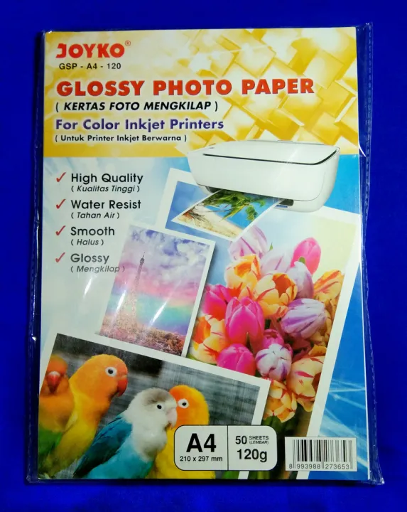 Joyko Glossy Photo Paper GSPA4120 ( 1 Set 50 Lembar ) Lazada