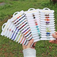 【YF】☂  Wholesale 12pcs/set Boho Set Men Colorful Stone Beads Evil Braided Bulk