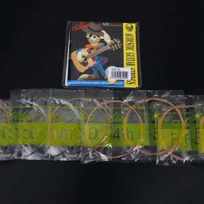 ‘【；】 Alice A206 Classical Guitar Strings Acoustic Guitar Accessories Folk Strings Red Copper Genuine Six String Full Set Beginner