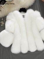 [COD] 2023 Fur Coat Fluffy Jacket Wholesale New Luxury Soft Warm Collar