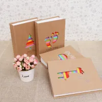 Kraft Paper Hollow Bronzing Baby Growth Commemorative Book Cute Cartoon Scrapbook Christmas Gifts For Kids 7-Color Photo Album  Photo Albums