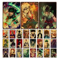 Wanghuilishop Anime &amp; Manga My Hero Academia แผ่น Vintage ญี่ปุ่นภาพเคลื่อนไหวดีบุกโปสเตอร์ภาพวาด Wall Decor Decor Home Decor