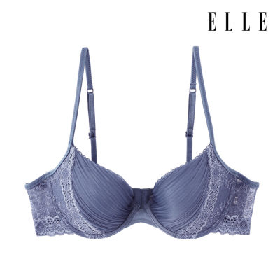 ELLE Lingerie I Molded bra เสื้อชั้นใน มีโครงตกแต่งพลีทเสริมฟองน้ำ สี I LB6541