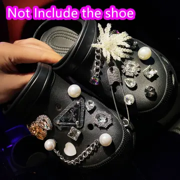 DIY Shoe Charms for Crocs Punk Metal Rivet Designers Chains Charms Spikes  Clogs Buckle Decorations Hip Hop Shoe Accessories