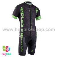 ชุดจักรยานแขนสั้นทีม Cannondale 17 (02) สีดำเขียว