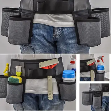 4 POCKETS Tools Belt Bag Janitorial Belt Bag Bussing Belt Cleaning