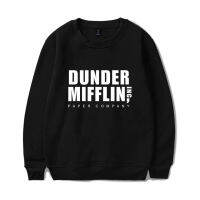 สำนักงานรายการทีวี Dunder Mifflin ผู้ชายผู้หญิงเสื้อแขนยาวฤดูใบไม้ร่วงฤดูหนาวเสื้อสบายผ้าฝ้ายเสื้อกันหนาวหมวก