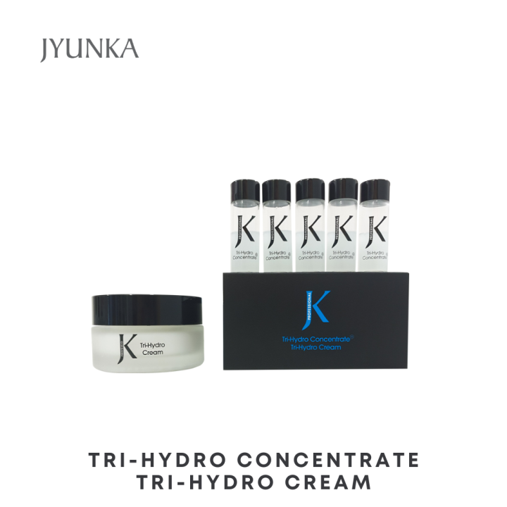 [Jyunka KIT] Tri-Hydro Cream and Tri-Hydro Concentrate เซ็ตผลิตภัณฑ์เพื่อเติมน้ำให้ผิวชุ่มชื้น เนียนละเอียด