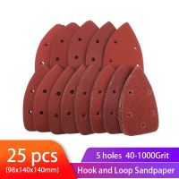 25pcs Self-adhesive Sandpaper Triangle Sander Sand Paper Hook Loop Sandpaper Disc Abrasive Tools For Polishing Grit 40-1000 Cleaning Tools