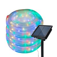 Fairy Holiday Lights LED Solar String Lights Christmas Outdoor Waterproof Rope Tube LED Lights Garland Party Wedding Decoration