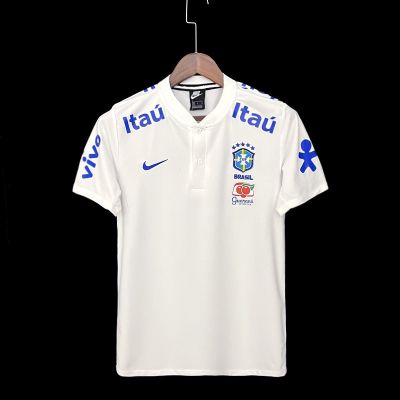 Hot Newest Top-quality New arrival 2022 2023 Top quality Ready Stock High quality Fast Delivery 2021/22 Brazil White Pre-match Training Suit Football Soccer Ball Wear Kit Shirts Jersey Size S-XXL เสื้อฟุตบอล เสื้อฟุตบอล player