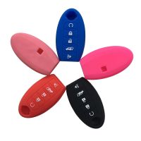 fvdbsdv Rubber Key Cover For Nissan Pathfinder 5 Button For Nissan Maxima Silicone Covers For Car Keys Case For Car Interior Accessories