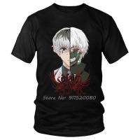 โตเกียวปอบเคน Kaneki เสื้อยืดผู้ชายสไตล์ Tee ท็อปส์ผ้าฝ้ายเสื้อยืดตาเดียวอะนิเมะมังงะเสื้อยืดของขวัญ Streetwear ฮาราจูกุที่มีคุณภาพสูงเสื้อยืด