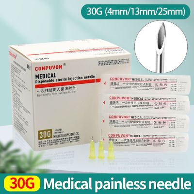 【JH】 Tools Disposable Sterile Small Needle 30gx4mm30gx13mm30gx25mm Painless Ultra-fine Syringe