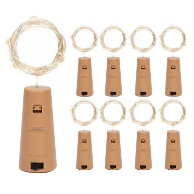 9 Pcs Cork Lamp Battery Led Lantern Christmas Decoration String Lights Star Copper Wire Lights String Wine Cork Lights