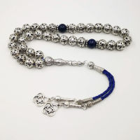 Mans tasbih metal alloy beads with Natural lapis lazuli Islam 33 45 66 99 prayer beads Accessories Misbaha Bracelets