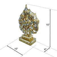 ต้นโพทองธิ์คู่ ขนาด 4x10x15 นิ้ว Carved Bodh ไม้สัก แกะสลัก  ต้นโพธิ์ทองเปลวติดกระจกคู่ แกะสลักด้วยมือ เสริม ฮวงจุ้ย เสริมบารมี ประดับตกแต่ง