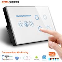 hot！【DT】 Wifi Tuya 4 Gang Speed Dimmer interruptor Glass Panel Metering by