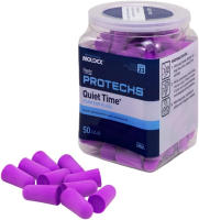 Flents Foam Ear Plugs, 50 Pair for Sleeping, Snoring, Loud Noise, Traveling, Concerts, Construction, &amp; Studying, NRR 33, Purple, Made in the USA