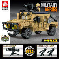 ProudNada Toys ตัวต่อเลโก้ เลโก้ รถฮัมวี ทหาร  LEYI MILITARY SERIES M998 MILITARY HUMMER 508+ PCS 88018