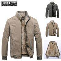 JEEP SPIRIT 1941 ESTD เสื้อแจ็กเก็ต ผ้าฝ้าย แบบหนา ทรงหลวม ขนาดใหญ่ สําหรับผู้ชาย