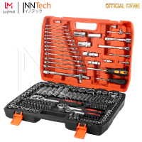 InnTech King Tools เครื่องมือช่าง ประแจ ชุดบล็อก 216 ชิ้น (ชุดใหญ่) ขนาด 1/4 นิ้ว 3/8 นิ้ว 1/2 นิ้ว ชุดเครื่องมือ ชุดประแจ ลูกบล็อก บล็อก ไขควง KING TOOLS SERIES ผลิตจากเหล็ก CR-V แท้ รุ่น WKT-216PCS