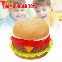 Belony Children Simulation Food Toys Pretend Play Hamburger Kitchen Toy Set Miniature Snack Burger Educational Toys for Baby