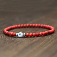 Minimalist Evil Eyes Bracelet 4mm Stone Beaded Braslet Lucky Red Howlite Lava Wooden Braclet Chakra Mediation Yoga Brazalete Charms and Charm Bracelet