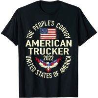 ประชาชนขบวน2022อเมริกา Truckers เสรีภาพขบวน Crewneck ผ้าฝ้ายเสื้อยืดผู้ชายลำลองชายแขนสั้นประเดิมท็อปส์ DropshippingHigh คุณภาพ