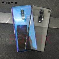 FoxFix Transparent Clear For Oneplus 7 7T Pro Back Battery Cover Rear Housing Glass Panel Wth Camera Lens Replacement Sticker