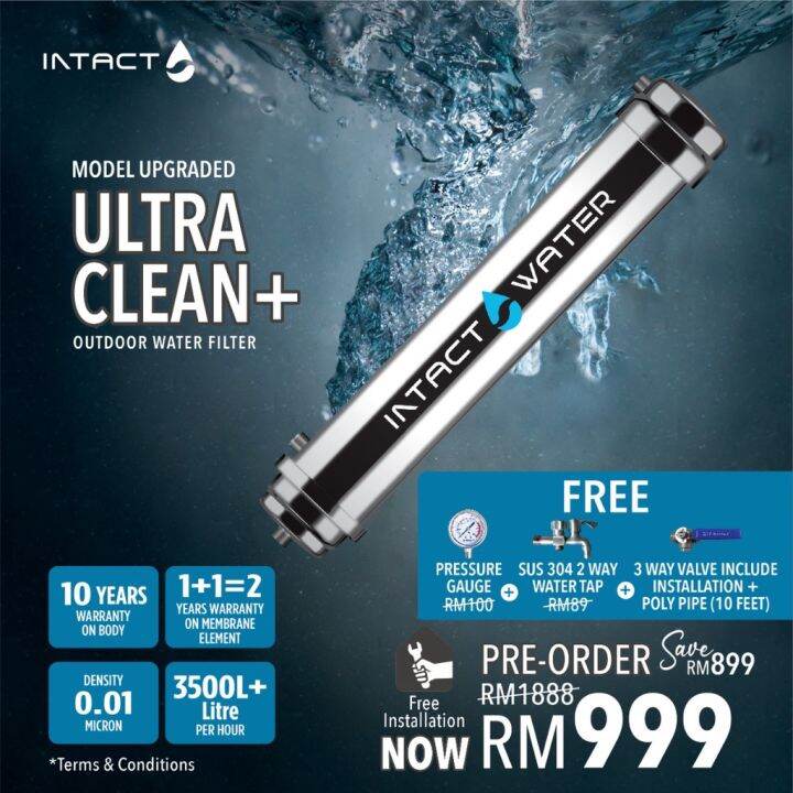 Intact Water Ultra Series Clean+ Outdoor Water Purifier Filter
