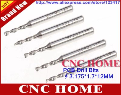 10pcs / lot 3.175 * 1.7 * 12mm Carbide Tools PCB Bits Mini Drill Bits CNC Router Tool Cutters End Mill Needles