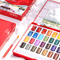 Faber-Casl Watercolor Set Oil Paint 243648 Colors Watercolor Paint with Water Brush Pen Acuarela School Art Supplies