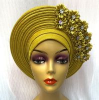 ✚ african headtie turban nigerian aso oke fabric muslim headwear gele head wrap sego headtie high quality