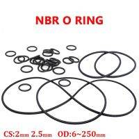 ♧ 10/5Pcs Black O Ring Gasket CS 2mm 2.5mm OD 6-250mm NBR Automobile Nitrile Rubber Round Type Corrosion Oil Resist Sealing Washe