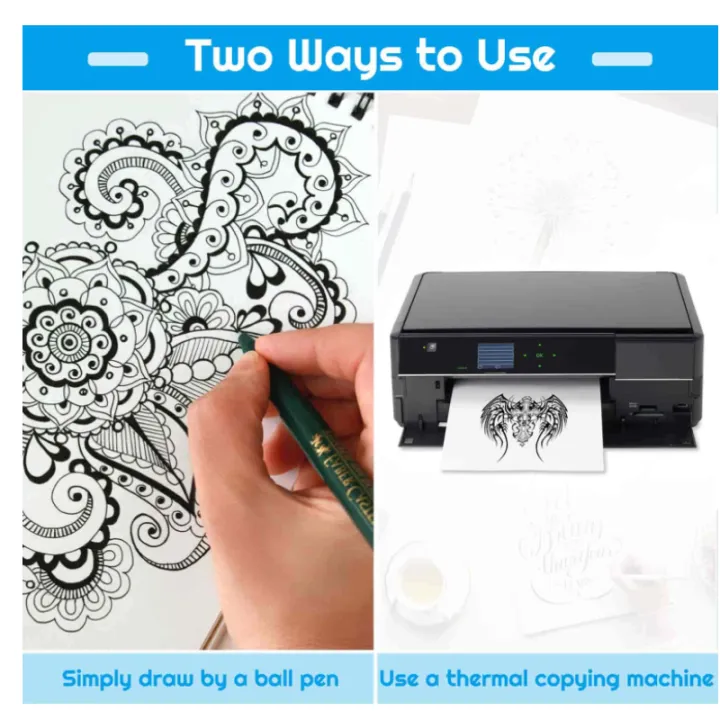 A4 Tattoo Transfer Paper 20PCS Premium Thermal Stencil Paper 4 Layers