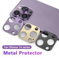 สำหรับ IPhone 14 13 Pro Max 13 Mini Back Metal Ring ตัวป้องกันเลนส์กล้อง Case