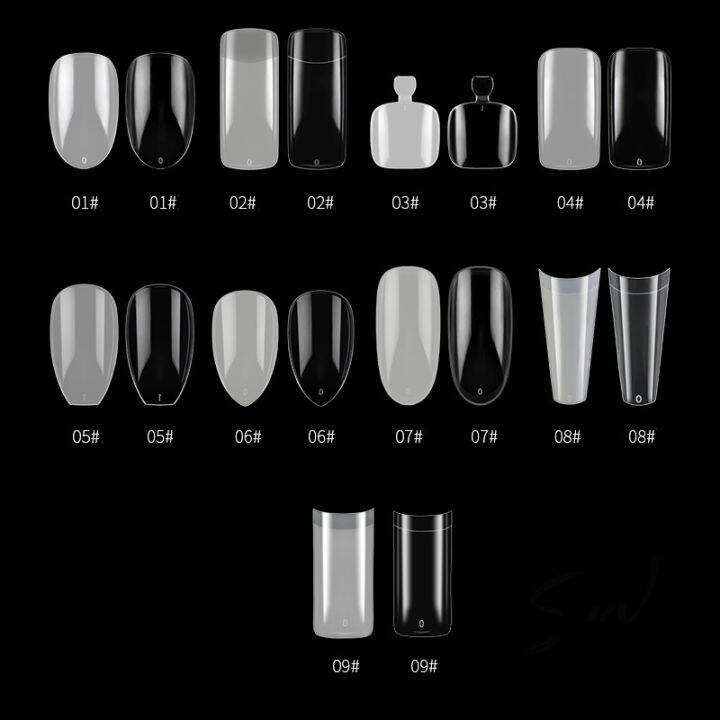 500ชิ้นบัลเล่ต์เล็บเล็บปลอมโลงศพเล็บเทคนิคเล็บยาวเล็บเต็มปกเล็บปลอมเล็บตกแต่ง