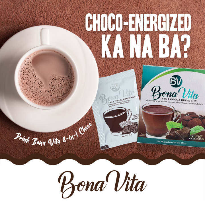 Bona Vita 8 in 1 COCOA Drink Mix (10 sachets) (1 BOX) Lazada PH