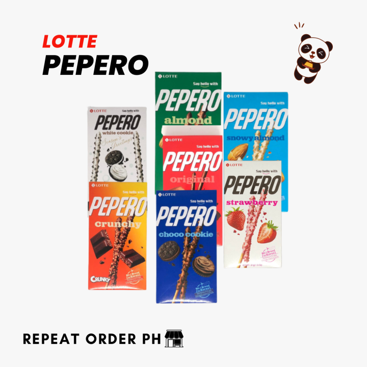 Korean NO.1 Brand of Pretzel Choco LOTTE PEPERO Original, Almond ...