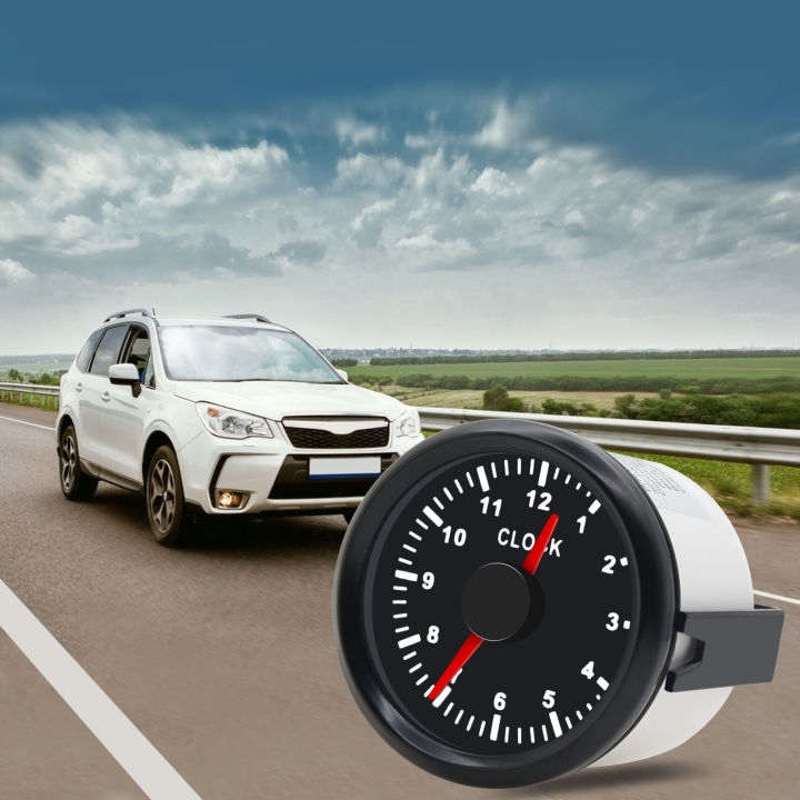 52มิลลิเมตรนาฬิกามาตรวัดแสงไฟสีแดงตราสารชั่วโมงเมตร0-12ชั่วโมงสำหรับรถเรือยอชท์แสดงนาฬิกาเมตร9-32โวลต์