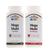 21st Century Mega Multi for Men , for Women Multivitamin 90 Tablets