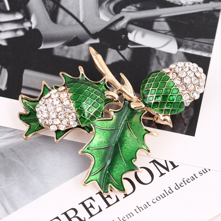 oneckoha-expoyed-green-pinecone-brooches-rhinestone-plant-tree-branches-brooch-pin-hot-selling-jewelry-pin