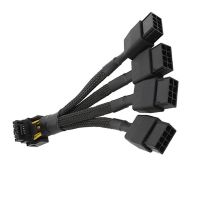 2PCS 4X8 Pin PCI-E to 16 Pin Graphics Card Power Cable 12VHPWR Connector Adapter Cable Black Adapter Cable for GPU RTX4090 RTX4080