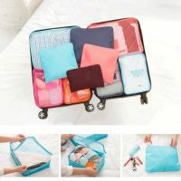 6 Pieces Portable Luggage Packing Cubes Multifunction Waterproof Travel Storage Bag Luggage Compressible Clothes Storage Bag