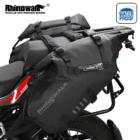 Rhinowalk Motorcycle Bag 100%Waterproof 28L 2pcs Universal Motorcycle Saddle Tool Side Bag Pannier Luggage Bag Outside Travel