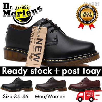 🔥สต็อกพร้อม🔥รองเท้า Dr.Martens Martin สำหรับผู้ชาย,รองเท้าหนังแท้รองเท้าออกงานรองเท้าคู่1461