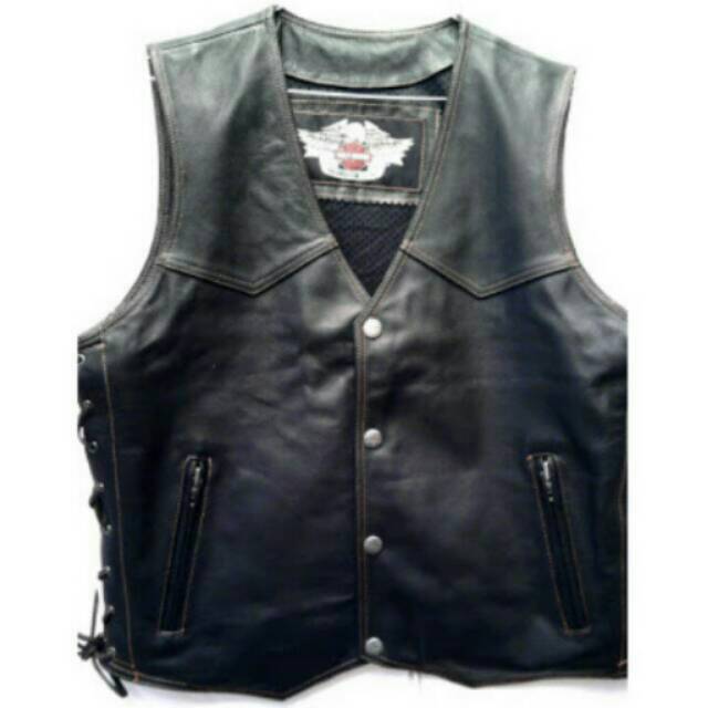 PRIA Harley davidson Men's semi Leather Vest | Lazada PH