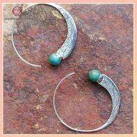 【COD &amp; สต็อกพร้อม】เครื่องประดับ Bohemian Turquoise ใหม่ Hoop ต่างหูเครื่องประดับหล่นต่างหู